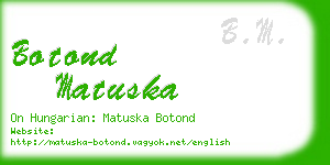 botond matuska business card